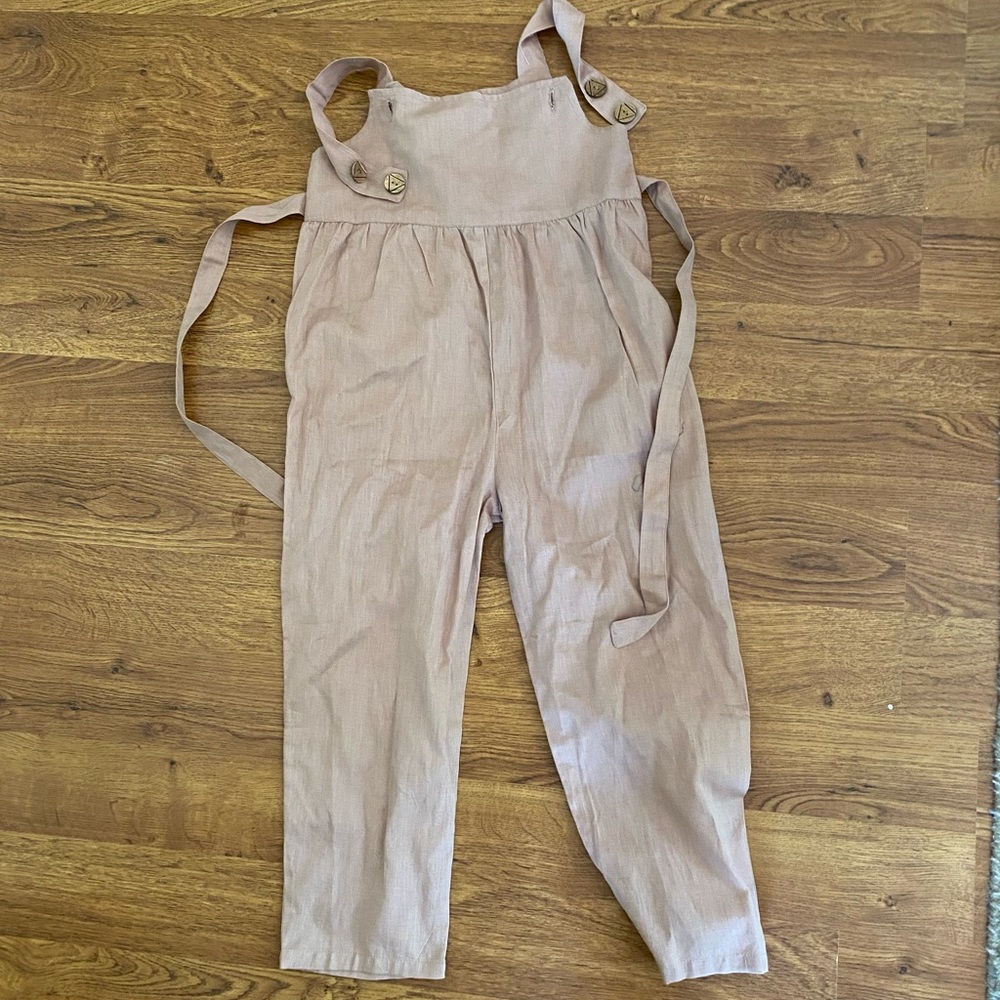 NWOT Lemon & Lucy linen overall 6Y